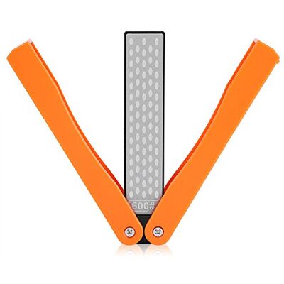 Zerodis 400/600 Slijper Grit Mes, Vouwen Dubbelzijdige Diamant Slijpsteen Tool Voor Outdoor Camping Tuin Keuken (Geel) Zerodis 400/600 Slijper Grit Mes, Vouwen Dubbelzijdige Diamant Slijpsteen Tool Voor Outdoor Camping Tuin Keuken (Geel)