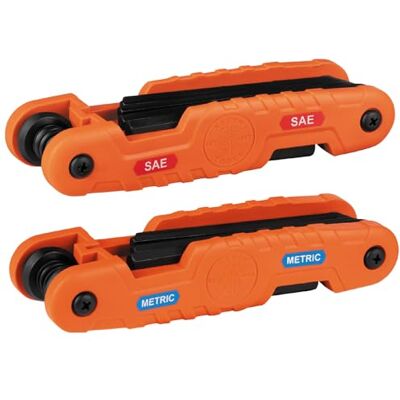 KLEIN TOOLS 70552 Set van 2 SAE en metrische inbussleutels, 21 sleutels, inbussleutel met messen met hoge hefboomwerking KLEIN TOOLS 70552 Set van 2 SAE en metrische inbussleutels, 21 sleutels, inbussleutel met messen met hoge hefboomwerking