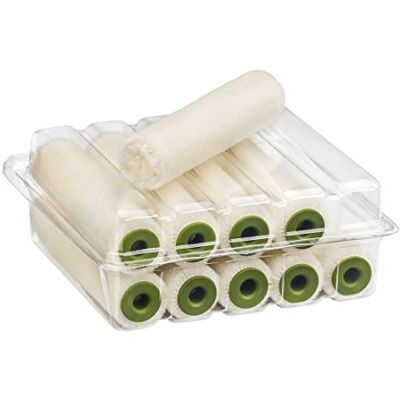 Colorus 10 rollen 10 cm 4 mm oplosmiddelbestendig velours verfroller lakroller 2K radiatorrol schildergereedschap Colorus 10 rollen 10 cm 4 mm oplosmiddelbestendig velours verfroller lakroller 2K radiatorrol schildergereedschap