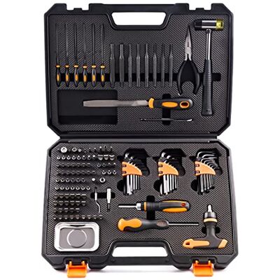KNINE OUTDOORS Reparatieschroevendraaierset met vijl, inbussleutelset, ergonomische ratelsleutel, T-ratelsleutel, rubberen bits, moersleutels, adapters, ponsen, set KNINE OUTDOORS Reparatieschroevendraaierset met vijl, inbussleutelset, ergonomische ratelsleutel, T-ratelsleutel, rubberen bits, moersleutels, adapters, ponsen, set