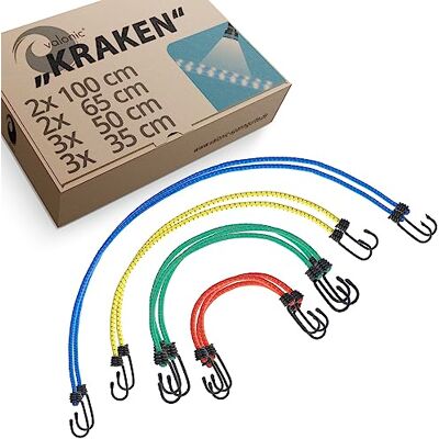 valonic KRAKEN elastische spanbanden met haken – reflecterend, set van 10 stuks, sandows ave, 200% verlenging – rubberen spanner met haken, spanbanden valonic KRAKEN elastische spanbanden met haken – reflecterend, set van 10 stuks, sandows ave, 200% verlenging – rubberen spanner met haken, spanbanden