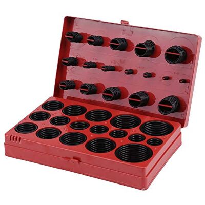 Walfront 419-delige set waterdichte O-ringen, universele zwarte rubberen afdichting, set R01-R32, voor loodgieterij, auto en algemene reparatie Walfront 419-delige set waterdichte O-ringen, universele zwarte rubberen afdichting, set R01-R32, voor loodgieterij, auto en algemene reparatie