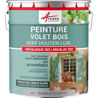 ARCANE INDUSTRIES Houten luikverf, buiten, kleur-2.5 LTelegris 4 RAL 7047- ARCANE INDUSTRIES Houten luikverf, buiten, kleur-2.5 LTelegris 4 RAL 7047-