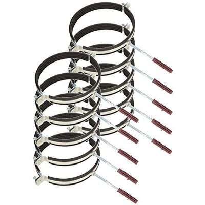 KOTARBAU 10 stuks klemmen 8“ met anti-vibratie-rubberen inzetstuk voor ventilatieslangen KOTARBAU 10 stuks klemmen 8“ met anti-vibratie-rubberen inzetstuk voor ventilatieslangen