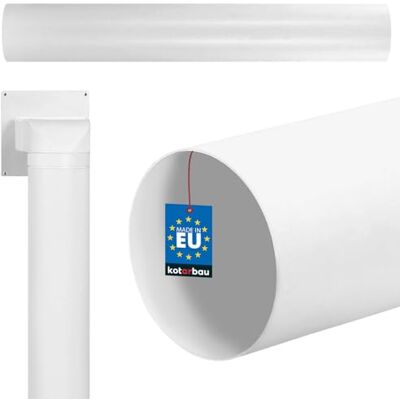 KOTARBAU ® Ronde ventilatieslang van wit pvc. Diameter: 150 mm, ronde pvc-buis, rond buissysteem Canal de Ventilation, Blanc, Conduit de Ventilation, Gaine de Ventilation KOTARBAU ® Ronde ventilatieslang van wit pvc. Diameter: 150 mm, ronde pvc-buis, rond buissysteem Canal de Ventilation, Blanc, Conduit de Ventilation, Gaine de Ventilation