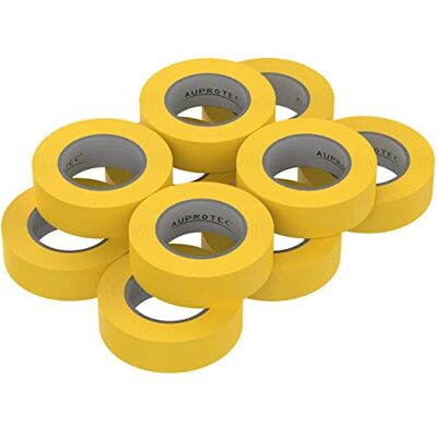 AUPROTEC 10 rollen VDE elektrische isolatietape PVC isolatietape 15 mm x 10 DIN in 60454-3-1 kleur: geel AUPROTEC 10 rollen VDE elektrische isolatietape PVC isolatietape 15 mm x 10 DIN in 60454-3-1 kleur: geel