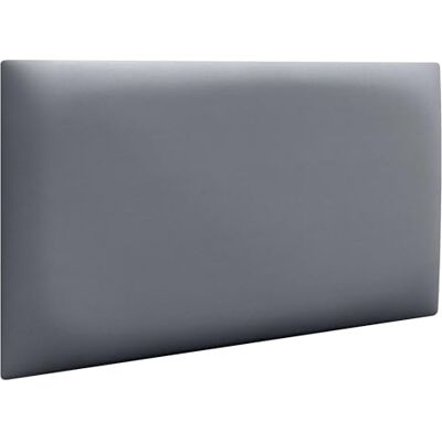 DHOME Gevoerde panelen van kunstleer, zelfklevend, voor muren, akoestisch, absorberend, bescherming tegen schokken, hoofdeinde, decoratie voor huis, slaapkamer (grijs, 60 x 40 cm) DHOME Gevoerde panelen van kunstleer, zelfklevend, voor muren, akoestisch, absorberend, bescherming tegen schokken, hoofdeinde, decoratie voor huis, slaapkamer (grijs, 60 x 40 cm)