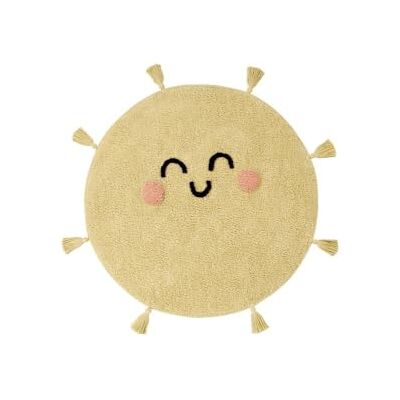 Lorena Canals Wasbaar tapijt You're My Sunshine lichtgeel, donkergrijs, perzik 97% katoen 3% andere vezels Basis: gerecycled katoen Ø 100 cm Lorena Canals Wasbaar tapijt You're My Sunshine lichtgeel, donkergrijs, perzik 97% katoen 3% andere vezels Basis: gerecycled katoen Ø 100 cm