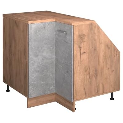 Vicco Hoekkeukenkast voor zolders "R-Line", beton, 75,6 cm 1 deur, 60 cm diep, voor vrije combinatie in modulaire keukensystemen Vicco Hoekkeukenkast voor zolders "R-Line", beton, 75,6 cm 1 deur, 60 cm diep, voor vrije combinatie in modulaire keukensystemen