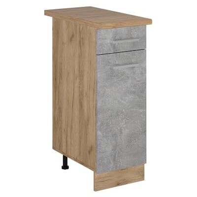 Vicco Keukenkast "R-Line", beton, 30 cm PT eiken, voor vrije combinatie in modulaire keukensystemen Vicco Keukenkast "R-Line", beton, 30 cm PT eiken, voor vrije combinatie in modulaire keukensystemen