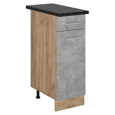 Vicco Keukenkast "R-Line", beton, 30 cm PT antraciet, voor vrije combinatie in modulaire keukensystemen Vicco Keukenkast "R-Line", beton, 30 cm PT antraciet, voor vrije combinatie in modulaire keukensystemen