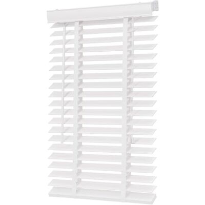 Sekey Houten jaloezieën, 50 mm, echt hout, verstelbaar, 60 x 130 cm, wit Sekey Houten jaloezieën, 50 mm, echt hout, verstelbaar, 60 x 130 cm, wit