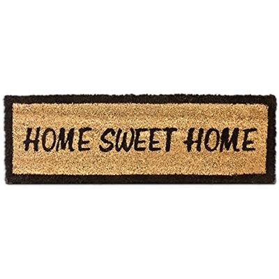 Relaxdays Kokosvezel deurmat deurmat entree deur HOME SWEET HOME rechthoekig 25 x 75 cm voethanddoek binnen buiten antislip onderkant rubber pvc vuil bruin Relaxdays Kokosvezel deurmat deurmat entree deur HOME SWEET HOME rechthoekig 25 x 75 cm voethanddoek binnen buiten antislip onderkant rubber pvc vuil bruin