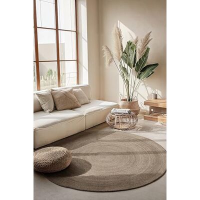 HANSE Home Rangpur jute tapijt, rond, natuurlijk woonkamertapijt, handgeweven, natuurlijk jute, bohemien tapijt voor woonkamer, slaapkamer, eetkamer HANSE Home Rangpur jute tapijt, rond, natuurlijk woonkamertapijt, handgeweven, natuurlijk jute, bohemien tapijt voor woonkamer, slaapkamer, eetkamer