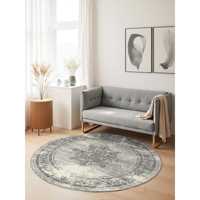 HANSE Home Lydia Vloerkleed laagpolig, rond, oosterse stijl, laagpolig, klassiek, zacht, oosters design, voor woonkamer, slaapkamer, eetkamer, hal, crème, diameter 160 cm HANSE Home Lydia Vloerkleed laagpolig, rond, oosterse stijl, laagpolig, klassiek, zacht, oosters design, voor woonkamer, slaapkamer, eetkamer, hal, crème, diameter 160 cm