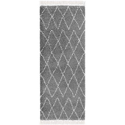 HANSE Home Jade tapijt woonkamer langpolig zacht pluizig Shaggy Flokati Skandi patroon met franjes voor kinderkamer slaapkamer keuken gang donkergrijs crème 80x150 cm HANSE Home Jade tapijt woonkamer langpolig zacht pluizig Shaggy Flokati Skandi patroon met franjes voor kinderkamer slaapkamer keuken gang donkergrijs crème 80x150 cm