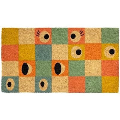 Fisura Originele kokosogen deurmat met antislip onderkant van pvc. Huis entreetapijt. Geruit tapijt handgeschilderd. Afmetingen: 70 cm x 40 cm Fisura Originele kokosogen deurmat met antislip onderkant van pvc. Huis entreetapijt. Geruit tapijt handgeschilderd. Afmetingen: 70 cm x 40 cm