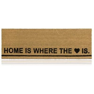 Relaxdays Lange deurmat, 120 x 40 cm, kokosvezel, vloermat Home is where the Heart is binnen en buiten, antislip onderkant, naturel Relaxdays Lange deurmat, 120 x 40 cm, kokosvezel, vloermat Home is where the Heart is binnen en buiten, antislip onderkant, naturel