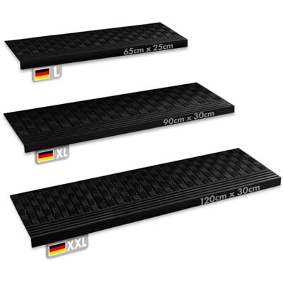 KARAT Trapmatten, rubber, weerbestendig, antislip, voor buiten, antislip, 1 stuk, Diamond (30 x 90 cm) KARAT Trapmatten, rubber, weerbestendig, antislip, voor buiten, antislip, 1 stuk, Diamond (30 x 90 cm)