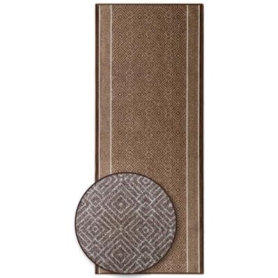 Floordirekt Loper met patroon Tapijt met fijne lussen Voor keuken, hal en woonkamer Oosters vintage ornament (80 x 300 cm, Olympisch bruin) Floordirekt Loper met patroon Tapijt met fijne lussen Voor keuken, hal en woonkamer Oosters vintage ornament (80 x 300 cm, Olympisch bruin)