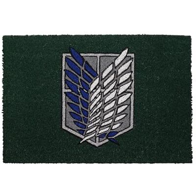 SD TOYS Voetmat 60 x 40 cm Scout Attack on Titans embleem SD TOYS Voetmat 60 x 40 cm Scout Attack on Titans embleem