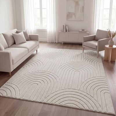 TT Home Shaggy tapijt voor slaapkamer, hoogpolig, boho, Scandi, abstract, effen, wasbaar, geometrisch, kleur: lichtbeige, lichtcrème, afmetingen: 200 x 280 cm TT Home Shaggy tapijt voor slaapkamer, hoogpolig, boho, Scandi, abstract, effen, wasbaar, geometrisch, kleur: lichtbeige, lichtcrème, afmetingen: 200 x 280 cm
