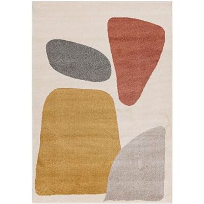 Mazovia Vloerkleed voor de woonkamer, 120 x 170 cm, crème, geometrisch Tapijt voor slaapkamer, kantoor, eetkamer, beige, vloerverwarming, onderhoudsvriendelijk, mechanisch geweven, middellang Mazovia Vloerkleed voor de woonkamer, 120 x 170 cm, crème, geometrisch Tapijt voor slaapkamer, kantoor, eetkamer, beige, vloerverwarming, onderhoudsvriendelijk, mechanisch geweven, middellang