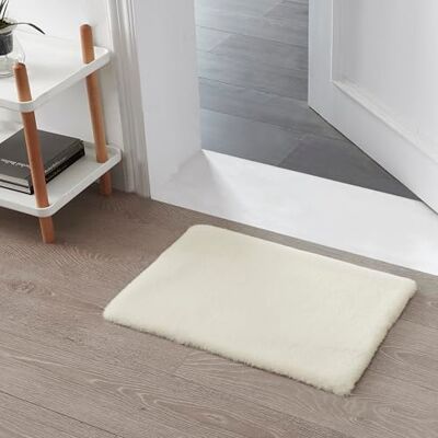 Teppich Wölkchen Pluizig tapijt van kunstbont konijnenbont, kort bont, hoogpolig tapijt voor woonkamer of slaapkamer, bedtapijt beige 40 x 60 cm Teppich Wölkchen Pluizig tapijt van kunstbont konijnenbont, kort bont, hoogpolig tapijt voor woonkamer of slaapkamer, bedtapijt beige 40 x 60 cm