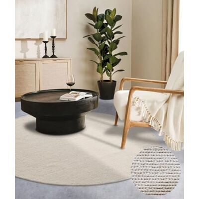 Villeroy & Boch Tapis en laine Francois rond Tapis de salon naturel Tissé à la main et respectueux de l'environnement Tapis bohème en laine pour salon, chambre à coucher, salle à manger, Villeroy & Boch Tapis en laine Francois rond Tapis de salon naturel Tissé à la main et respectueux de l'environnement Tapis bohème en laine pour salon, chambre à coucher, salle à manger,
