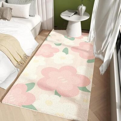 ART Pluizig vloerkleed voor kinderen, jongens en meisjes, 110 x 140 cm, wasbaar, antislip, extra zacht, schattig bloemenpatroon voor kinderkamer, babykamer, slaapkamer ART Pluizig vloerkleed voor kinderen, jongens en meisjes, 110 x 140 cm, wasbaar, antislip, extra zacht, schattig bloemenpatroon voor kinderkamer, babykamer, slaapkamer