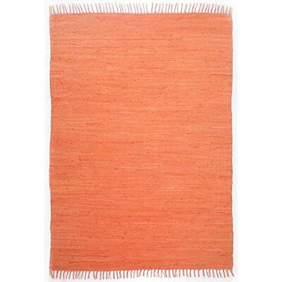 Theko Dhurry Happy Cotton plat geweven tapijt van 100% katoen, handgeweven, wasbaar, aan beide zijden bruikbaar, 60 x 120 cm, terracotta Theko Dhurry Happy Cotton plat geweven tapijt van 100% katoen, handgeweven, wasbaar, aan beide zijden bruikbaar, 60 x 120 cm, terracotta