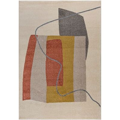 Mazovia Vloerkleed voor de woonkamer, 80 x 150 cm, crème, geometrisch Tapijt voor slaapkamer, kantoor, eetkamer, beige, vloerverwarming, onderhoudsvriendelijk, geschikt voor huisdieren Mazovia Vloerkleed voor de woonkamer, 80 x 150 cm, crème, geometrisch Tapijt voor slaapkamer, kantoor, eetkamer, beige, vloerverwarming, onderhoudsvriendelijk, geschikt voor huisdieren