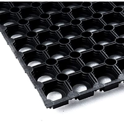 Vivol Rubberen ringmat, 80 x 120 cm, zwart, deurmat voor buiten in de tuin of op de achterdeur, rubberen buitenmat, verkrijgbaar in verschillende maten Vivol Rubberen ringmat, 80 x 120 cm, zwart, deurmat voor buiten in de tuin of op de achterdeur, rubberen buitenmat, verkrijgbaar in verschillende maten
