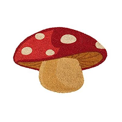 Fisura Voetmat van kokos, rode paddenstoel, antislip onderkant Fisura Voetmat van kokos, rode paddenstoel, antislip onderkant