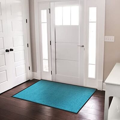 casa pura Entree Mat Antislip & Anti-Stof Mat Wasbaar & Ultra Absorberende Deurmat Turquoise 40x60 cm casa pura Entree Mat Antislip & Anti-Stof Mat Wasbaar & Ultra Absorberende Deurmat Turquoise 40x60 cm