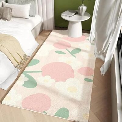 ART Pluizig vloerkleed voor kinderen, jongens en meisjes 60 x 100 cm Wasbaar Antislip Extra zacht Schattig bloemenpatroon Voor kinderkamer, babykamer, slaapkamer Roze ART Pluizig vloerkleed voor kinderen, jongens en meisjes 60 x 100 cm Wasbaar Antislip Extra zacht Schattig bloemenpatroon Voor kinderkamer, babykamer, slaapkamer Roze