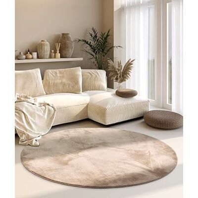 Villeroy & Boch Shaggy Leon tapijt, rond, woonkamertapijt, pluizig, effen, zacht, onderhoudsvriendelijk, voor woonkamer, eetkamer, slaapkamer, logeerkamer, crème, 160 cm Villeroy & Boch Shaggy Leon tapijt, rond, woonkamertapijt, pluizig, effen, zacht, onderhoudsvriendelijk, voor woonkamer, eetkamer, slaapkamer, logeerkamer, crème, 160 cm