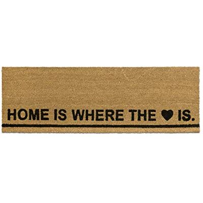 Relaxdays Deurmat, lang, 120 x 40 cm, kokosvezel, vloermat Home is where the Heart is binnen en buiten, antislip onderkant, naturel Relaxdays Deurmat, lang, 120 x 40 cm, kokosvezel, vloermat Home is where the Heart is binnen en buiten, antislip onderkant, naturel