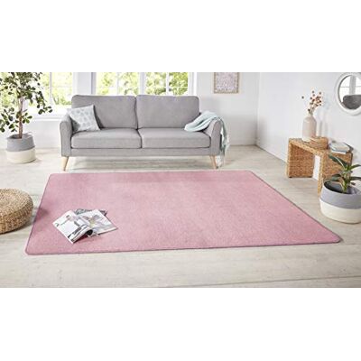 HANSE Home Nasty Tapijt, pluizig, laagpolig, effen, eetkamer, woonkamer, kinderkamer, hal, slaapkamer, keuken, effen, lichtroze, 80 x 150 cm HANSE Home Nasty Tapijt, pluizig, laagpolig, effen, eetkamer, woonkamer, kinderkamer, hal, slaapkamer, keuken, effen, lichtroze, 80 x 150 cm