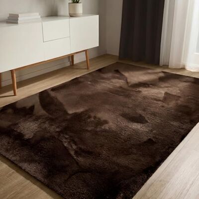 benuta Basic Vloerkleed van imitatiebont, voor woonkamer, slaapkamer, kantoor, hal, baby, zacht, antislip, wasbaar, vloerverwarming, bruin, 160 x 230 cm benuta Basic Vloerkleed van imitatiebont, voor woonkamer, slaapkamer, kantoor, hal, baby, zacht, antislip, wasbaar, vloerverwarming, bruin, 160 x 230 cm