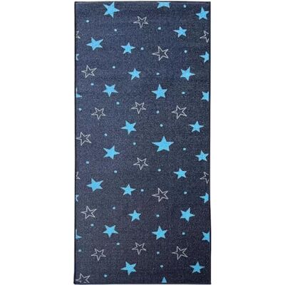Floordirekt Loper met patroon, tapijt met fijne lussen op maat, voor keuken, hal, woonkamer, vintage ornament, oosters rooster (80 x 150 cm, marineblauw) Floordirekt Loper met patroon, tapijt met fijne lussen op maat, voor keuken, hal, woonkamer, vintage ornament, oosters rooster (80 x 150 cm, marineblauw)