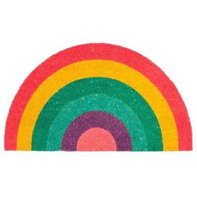 Fisura casa Deurmat voor de ingang met vormen. Originele kokosmat met antislip onderkant in PVC, afmetingen 70 x 40 cm, regenboog, meerkleurig Fisura casa Deurmat voor de ingang met vormen. Originele kokosmat met antislip onderkant in PVC, afmetingen 70 x 40 cm, regenboog, meerkleurig