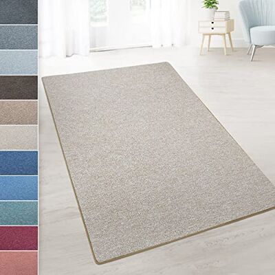 KARAT Elegant woonkamertapijt Zachte loper met randen zonder franjes Antislip antistatisch Duitse kwaliteit Duurzaam en onderhoudsvriendelijk tapijt London, beige 80 x 100 cm KARAT Elegant woonkamertapijt Zachte loper met randen zonder franjes Antislip antistatisch Duitse kwaliteit Duurzaam en onderhoudsvriendelijk tapijt London, beige 80 x 100 cm