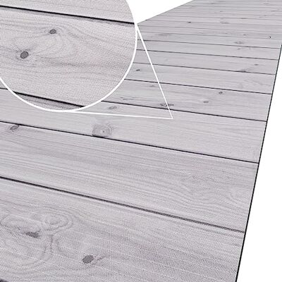 ANRO keukenmat, wasbaar, antislip, houtpatroon, grijs, wasbaar, 160 x 52 cm ANRO keukenmat, wasbaar, antislip, houtpatroon, grijs, wasbaar, 160 x 52 cm