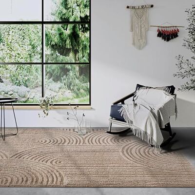 ELLE Decor ation Vloerkleed voor de woonkamer, modern, hoogpolig, modern patroon, wollig, zacht, boho, voor woonkamer, slaapkamer, beige, 80 x 120 cm ELLE Decor ation Vloerkleed voor de woonkamer, modern, hoogpolig, modern patroon, wollig, zacht, boho, voor woonkamer, slaapkamer, beige, 80 x 120 cm