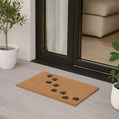 Astra Deurmat voor buiten, antislip, schoonloopmat, weerbestendig, deurmat voor buiten, poten 45 x 75 cm, natuur Astra Deurmat voor buiten, antislip, schoonloopmat, weerbestendig, deurmat voor buiten, poten 45 x 75 cm, natuur