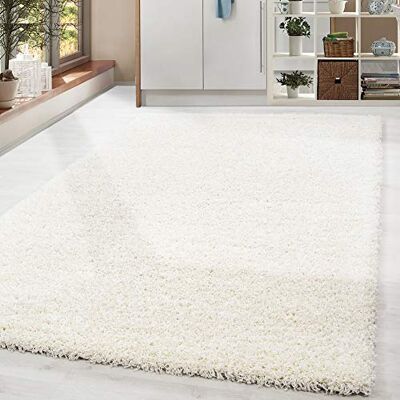HomebyHome Vloerkleed voor de woonkamer, 200 x 300 cm, modern tapijt voor slaapkamer, volwassenen, crème, 200 x 290 cm, shaggy woonkamertapijt, langpolig, eenkleurig, zacht tapijt, keuken, tapijt HomebyHome Vloerkleed voor de woonkamer, 200 x 300 cm, modern tapijt voor slaapkamer, volwassenen, crème, 200 x 290 cm, shaggy woonkamertapijt, langpolig, eenkleurig, zacht tapijt, keuken, tapijt