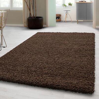 Carpetsale24 Hoogpolig shaggy tapijt voor de woonkamer, onderhoudsarm, getest op schadelijke stoffen, poolhoogte: 3 cm, Öko-Tex standaard, afmetingen: 120 mm x 170 m, kleur: bruin Carpetsale24 Hoogpolig shaggy tapijt voor de woonkamer, onderhoudsarm, getest op schadelijke stoffen, poolhoogte: 3 cm, Öko-Tex standaard, afmetingen: 120 mm x 170 m, kleur: bruin