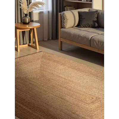 HANSE Home Sharmila Vloerkleed voor de woonkamer, natuurlijk, 100% jute, handgeweven, robuust en onderhoudsvriendelijk, modern, boho, natuurbruin, 60 x 90 cm HANSE Home Sharmila Vloerkleed voor de woonkamer, natuurlijk, 100% jute, handgeweven, robuust en onderhoudsvriendelijk, modern, boho, natuurbruin, 60 x 90 cm