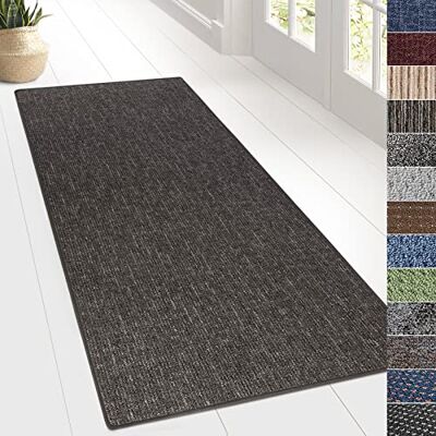 KARAT Tapijt op maat voor keuken, hal, woonkamer, tapijt op maat per meter, tapijt voor hal, keuken, woonkamer, 80 x 250 cm, Alto, antraciet KARAT Tapijt op maat voor keuken, hal, woonkamer, tapijt op maat per meter, tapijt voor hal, keuken, woonkamer, 80 x 250 cm, Alto, antraciet